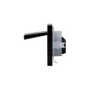 2x JUNG A IP 44 Set Schwarz: A1520KLSW SCHUKO Steckdose mit Klappdeckel + 551WU Dichtungsflansch + A5581BFSW 1-fach Rahmen