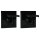 2x JUNG A IP 44 Set Schwarz: A1520KLSW SCHUKO Steckdose mit Klappdeckel + 551WU Dichtungsflansch + A5581BFSW 1-fach Rahmen
