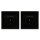 2x JUNG A IP 44 Set Schwarz: A1520KLSW SCHUKO Steckdose mit Klappdeckel + 551WU Dichtungsflansch + A5581BFSW 1-fach Rahmen