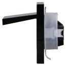 JUNG A IP 44 Set Schwarz: A1520KLSW SCHUKO Steckdose mit Klappdeckel + 551WU Dichtungsflansch + A5581BFSW 1-fach Rahmen