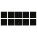 10x JUNG Serie A Komplett-Set Schwarz: A1520SW SCHUKO...