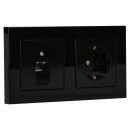 Jung Serie A Komplett-Set Schwarz: Cat.6A...