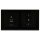 Jung Serie A Komplett-Set Schwarz: Cat.6A iso-Anschlussdose UAE-Cat.6A iso-8 Up 0 + A569-1PLUASW Abdeckung + A1520SW SCHUKO Steckdose + A5582BFSW Rahmen 2-fach