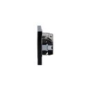 Jung Serie A Komplett-Set Schwarz: Cat.6A iso-Anschlussdose UAE-Cat.6A iso-8 Up 0 + A569-1PLUASW Abdeckung + 2x A1520SW SCHUKO Steckdose + A5583BFSW Rahmen 3-fach
