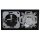 Jung Serie A Komplett-Set Schwarz: Cat.6A iso-Anschlussdose UAE-Cat.6A iso-8/8 Up 0 + A569-2BFPLUASW Abdeckung + A1520SW SCHUKO Steckdose + A5582BFSW Rahmen 2-fach
