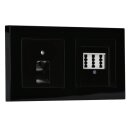 Jung Serie A Komplett-Set Schwarz: Cat.6A...