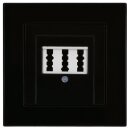 Jung Serie A Komplett-Set Schwarz: TAE-Anschlussdose TAE...