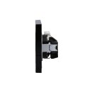 Jung Serie A Komplett-Set Schwarz: TAE-Anschlussdose TAE 3x6 NFN Up 0 rw + A569PLTSW Abdeckung f. TAE-Anschlussdose + A1520SW SCHUKO Steckdose + A5582BFSW Rahmen 2-fach