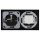 Jung Serie A Komplett-Set Schwarz: TAE-Anschlussdose TAE 3x6 NFN Up 0 rw + A569PLTSW Abdeckung f. TAE-Anschlussdose + A1520SW SCHUKO Steckdose + A5582BFSW Rahmen 2-fach