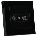 Jung Serie A Komplett-Set Schwarz: Antennensteckdose EDU...