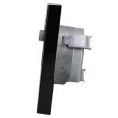 Jung Serie A Komplett-Set Schwarz: Triax EDA 302 F Antennendose 3-Loch Stichdose SAT/TV/R + A561PLSATSW Abdeckung f. SAT-TV-Steckdose + A5581BFSW Rahmen 1-fach
