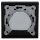 Jung Serie A Komplett-Set Schwarz: Triax EDA 302 F Antennendose 3-Loch Stichdose SAT/TV/R + A561PLSATSW Abdeckung f. SAT-TV-Steckdose + A5581BFSW Rahmen 1-fach