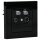 Jung Serie A Komplett-Set Schwarz: Antennensteckdose 4-Loch Stichdose ASTRO GUT 400 + A561-4SAT2SW Abdeckung f. SAT-TV-Steckdose Ankaro + A5581BFSW Rahmen 1-fach