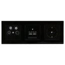 Jung Serie A Set Schwarz: Antennensteckdose ASTRO GUT 400...