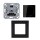 Jung Serie A Komplett-Set Schwarz: 1730DD Drehdimmer Standard LED + A1740SW Abdeckung mit Drehknopf + A5581BFSW Rahmen 1-fach