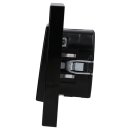 Jung Serie A Komplett-Set Schwarz: 1710DE Tastdimmer Standard LED + A1700SW Steuertaste Standard + A5581BFSW Rahmen 1-fach