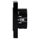 Jung Serie A Komplett-Set Schwarz: TRDA1790SW Raumtemperaturregler mit Display Standard + A5581BFSW Rahmen 1-fach