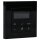 Jung Serie A Komplett-Set Schwarz: TRDA1790SW Raumtemperaturregler mit Display Standard + A5581BFSW Rahmen 1-fach