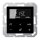 Jung Serie A Komplett-Set Schwarz: TRDA1790SW Raumtemperaturregler mit Display Standard + A5581BFSW Rahmen 1-fach
