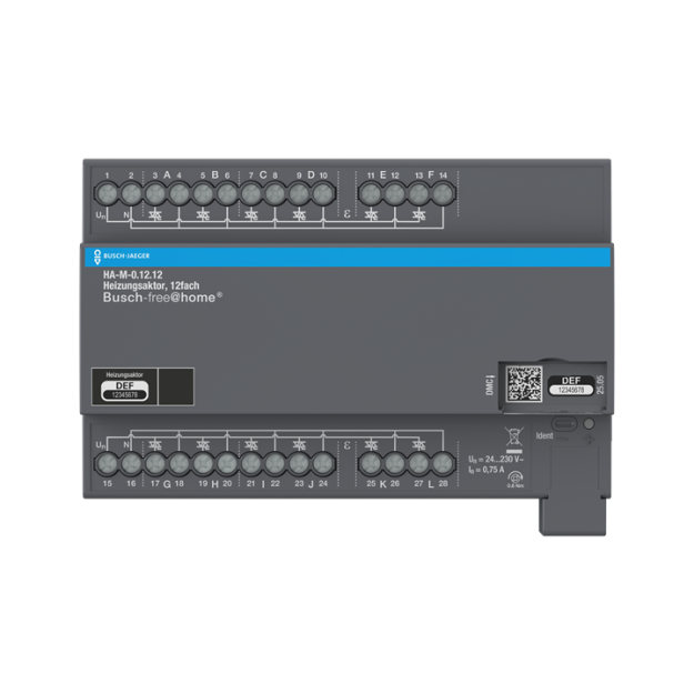 Busch-Jaeger HA-M-0.12.12 Heizungsaktor 12-fach 230 V REG BJE für Busch-free@home® 2CDG510031R0021