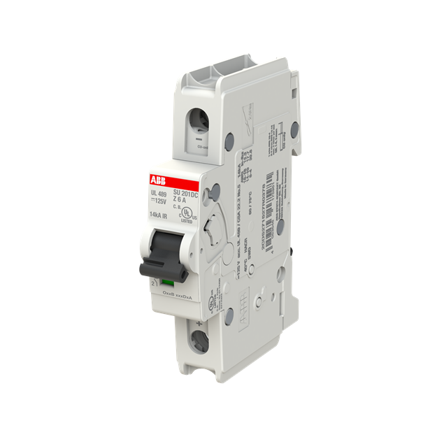 ABB SU201DC-Z6 Sicherungsautomat Z-Charakteristik 14kA 6A 1P UL489 für Gleichspannung bis 125 V DC 2CDS271527R0378