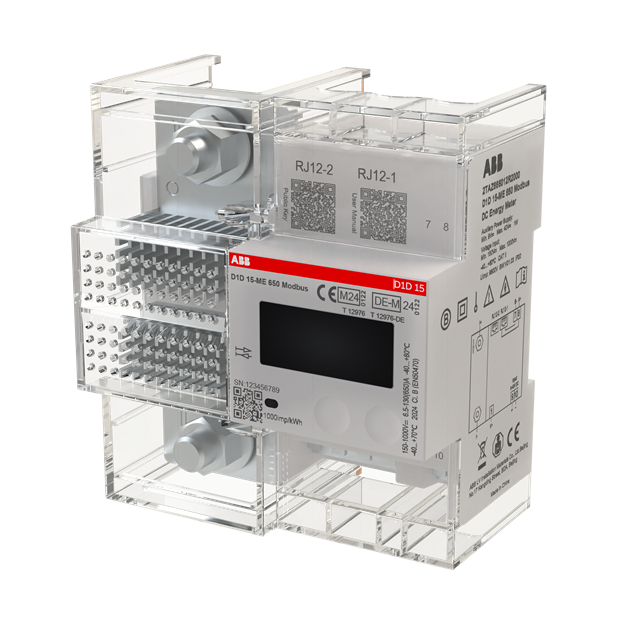 ABB D1D 15-ME 650 Modbus DIN-Rail Mouned DC Energiezähler MID & PTB Rated current 650A  2TAZ666012R2000