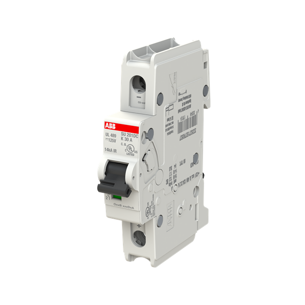 ABB SU201DC-K30 Sicherungsautomat K-Charakteristik 14kA 30A 1P UL489 für Gleichspannung bis 125 V DC 2CDS271527R0527