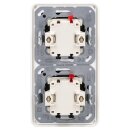 Jung Serie CD Komplett-Set Alpinweiß: 2x CD590WW Wippe f. Schalter/Taster + 2x 506U Wippschalter Universal + CD582WW Rahmen 2fach