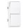 Jung Serie CD Komplett-Set Alpinweiß: 2x CD590WW Wippe f. Schalter/Taster + 2x 506U Wippschalter Universal + CD582WW Rahmen 2fach