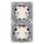 Jung Serie CD Komplett-Set Alpinweiß: 2x CD590WW Wippe f. Schalter/Taster + 2x 506U Wippschalter Universal + CD582WW Rahmen 2fach