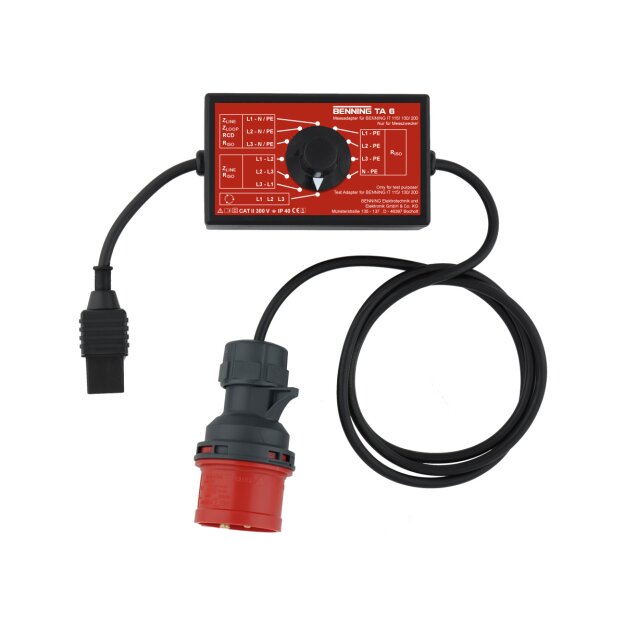 BENNING 44168 CEE-Messadapter 16 A 5‑polig für IT‑200/IT‑130/IT‑115 Unterstützt Isolations- Schleifen-/Leitungswiderstands- und FI-Prüfungen sowie Spannungs- und Phasenfolgeprüfungen TA 6