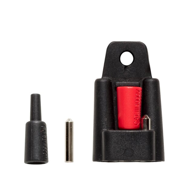 BENNING 10217843 5-teiliges Kontaktspitzenschutz-Set für CM 1–4: CAT III/IV-Aufsteckkappen (Rot/Schwarz) und 4 mm Kontaktspitzenvergrößerungen (CAT II) zum Schutz und zur Längenreduzierung CM 1-4