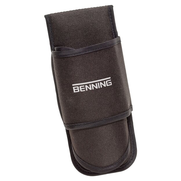 BENNING 10217845 Robustes Gürtel-Holster für CM 1–4 Polyester/Nylongewebe 190×80×40 mm Klettverschluss und rückseitige Gürtelbefestigung 1 Fach Schwarz CM 1-4