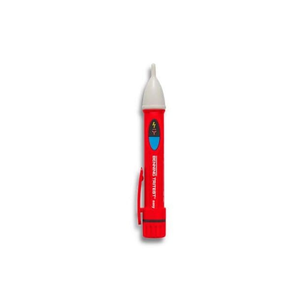 BENNING 20051 Berührungsloser Phasen- und Drehfeldprüfer 200–1000 V AC kapazitive Einpolprüfung und Kabelbruchdetektor CAT IV 600 V/CAT III 1000 V IP53 inkl 2×AAA TRITEST easy