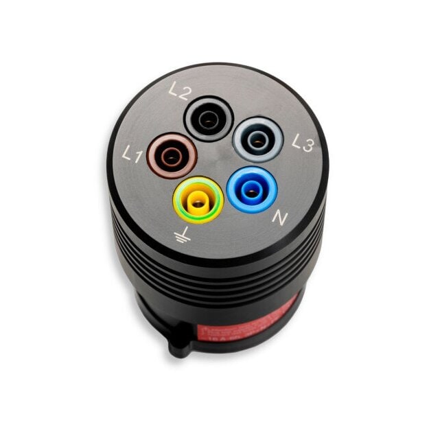 BENNING 44040 Messadapter für 5‑polige 16 A CEE‑Steckdosen 5×4 mm Sicherheitsbuchsen CAT III 300 V bis 415 V/16 A kompatibel mit Installationstestern robustes Gehäuse TA 7-16