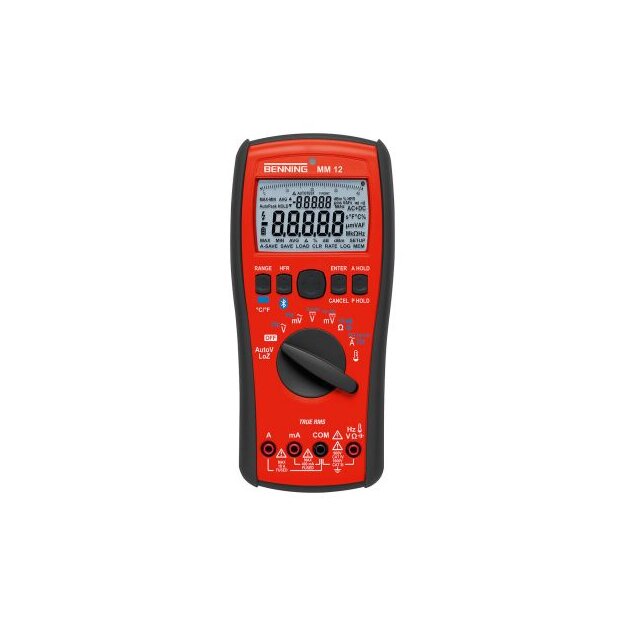 BENNING 44088 True-RMS-Multimeter MM 12: 1000 V 10 µA–10 A Datenlogger 40.000 Werte Bluetooth/USB PC/APP-Anbindung CAT IV 600 V / CAT III 1000 V MM 12