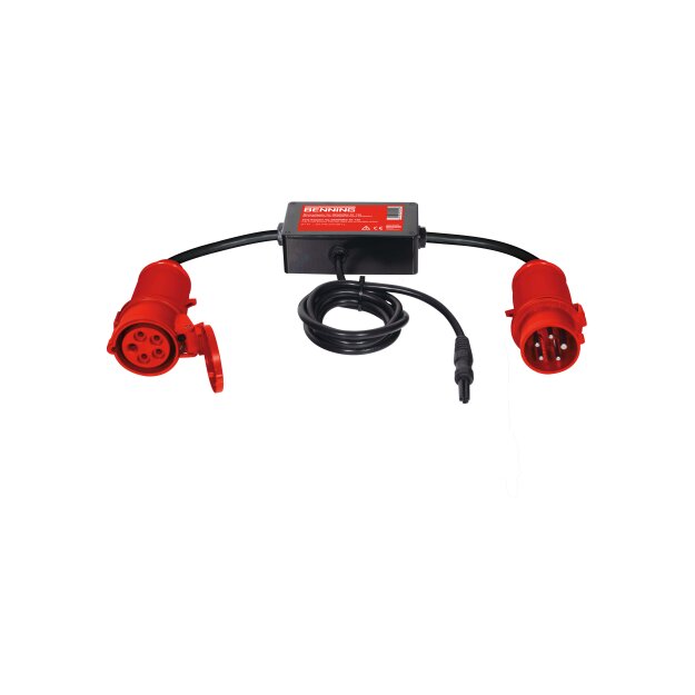 BENNING 44141 Aktiv-Messadapter für dreiphasige Verbraucher: 32 A CEE 5‑polig direkte RPE/IPE‑Messung Messkreis CAT II (300 V) IP40 geeignet für Geräteprüfer MA 1-32