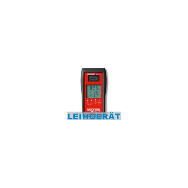 BENNING 50420 Mobile Einstrahlungs- und Temperaturmessung: SUN 2 mit kalibrierter PV-Referenzzelle 2-Kanal-Temperatursensor WirelessSunLink Datenlogger und USB/Excel-Export SUN 2