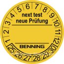 BENNING 756212 Gelbe selbstklebende Prüfplaketten...