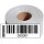 BENNING 756301 Stark haftende PVC-Barcodeetiketten (Satz 1–1000) mit fortlaufender Nummerierung und Barcode für schnelle Prüflingsidentifikation und effizientes Bestandsmanagement