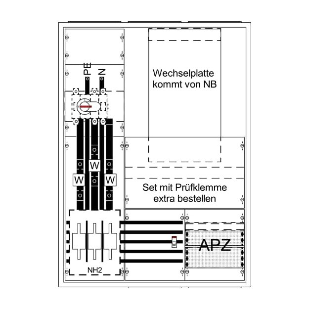 Striebel 2CPX056176R9999 Mess- und Wandler Komplettschr WA37KF51