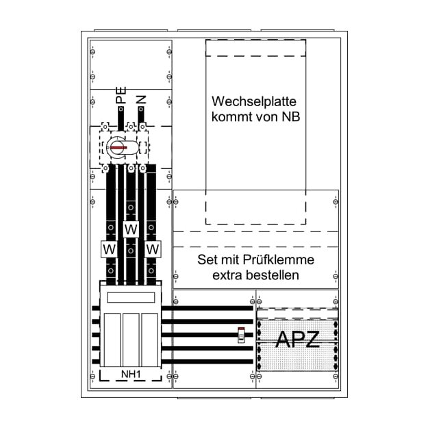Striebel 2CPX056175R9999 Mess- und Wandler Komplettschr WA37KF41