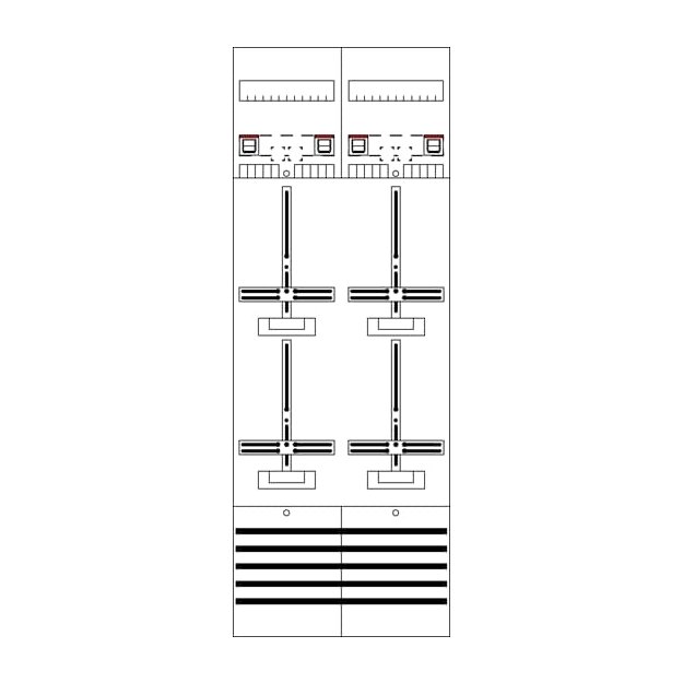 Striebel 2CPX054460R9999 Zählerfeld kpl. 9RE 4Z vorver DF29T4