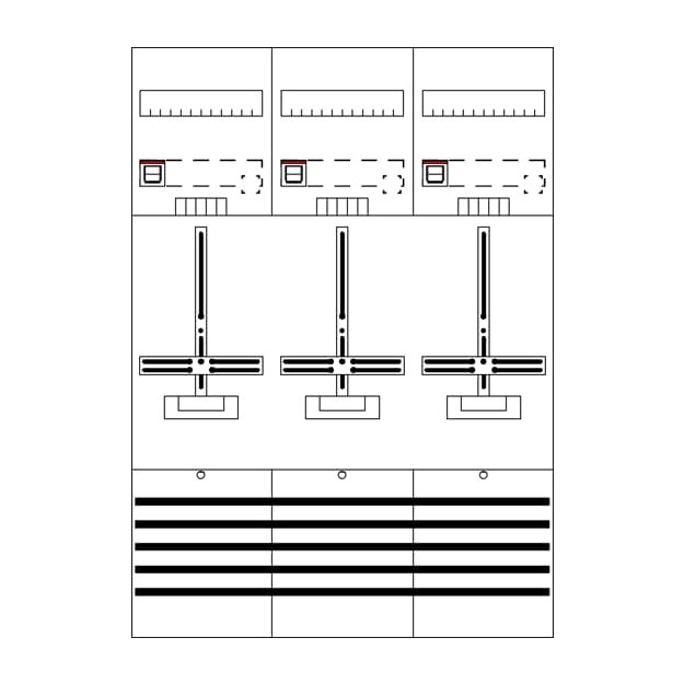 Striebel 2CPX054457R9999 Zählerfeld kpl. 7RE 3Z vorver DF37T3