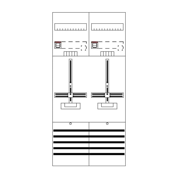 Striebel 2CPX054456R9999 Zählerfeld kpl. 7RE 2Z vorver DF27T2