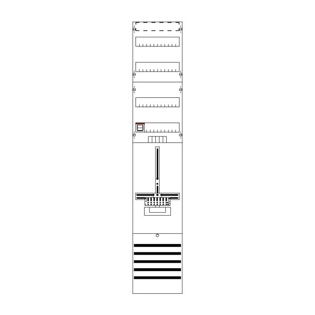 Striebel 2CPX054594R9999 Zählerkomplettfeld mit Dreipunkt DF19Q1QV