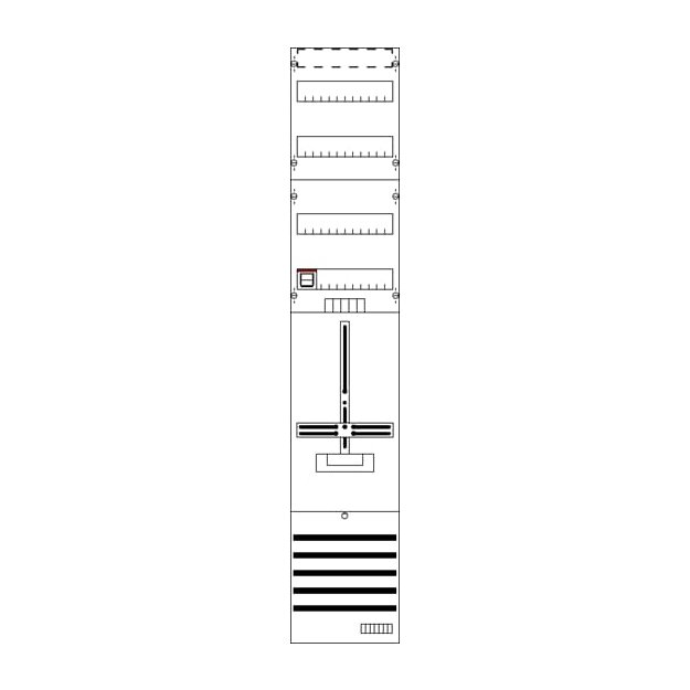 Striebel 2CPX054592R9999 Zählerkomplettfeld mit Dreipunkt DF19G1RV