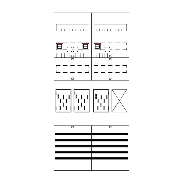 Striebel 2CPX054605R9999 Zählerkomplettfeld mit BKE-I 7 BF27C31P