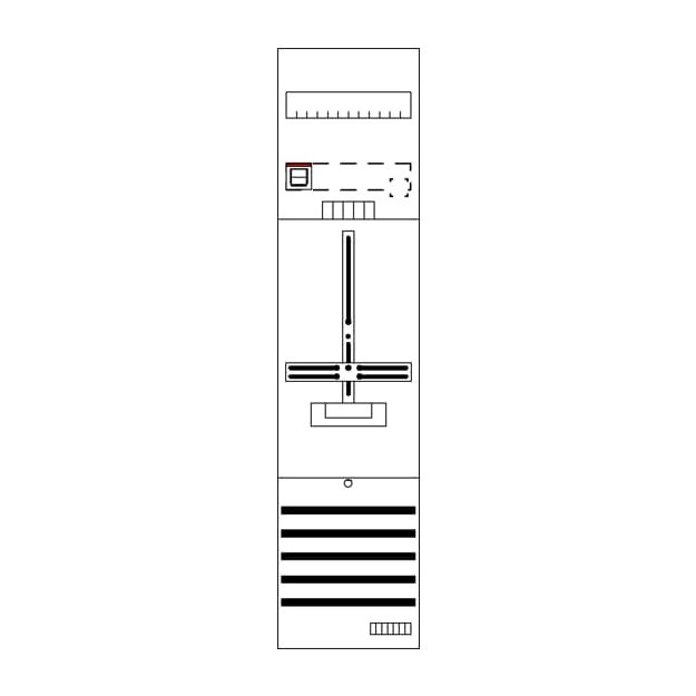 Striebel 2CPX054561R9999 Zählerkomplettfeld mit Dreipunkt DF17G1R