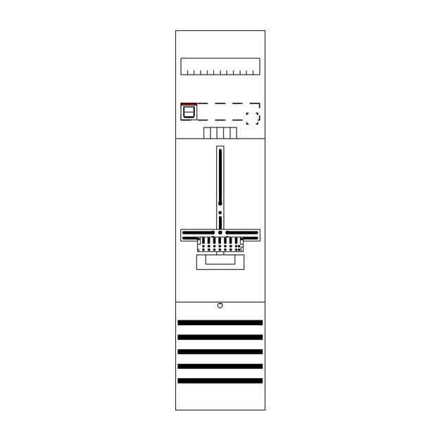 Striebel 2CPX054557R9999 Zählerkomplettfeld mit Dreipunkt DF17P1Q
